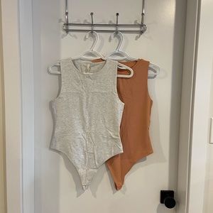 TWO Babaton Muscle Bodysuits, PINK & GREY